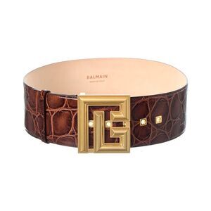 Balmain Leather Belt, Brown